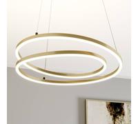 Lámpara colgante LED Lindby Davian, color latón, 49 cm, atenuable