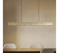 Lámpara colgante LED Lucande Nivara, 117 cm, dorada, metal
