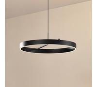 Lámpara colgante LED Lucande Rovan, Ø 60 cm, negro, CCT, atenuable