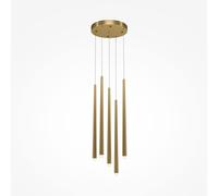 Lámpara colgante LED Maytoni Cascade, 31W, 5 luces, latón, luz cálida, IP20
