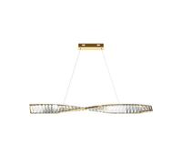 Lámpara Colgante LED Mesa de Comedor 100CM Largo En Latón 3000K Cristal