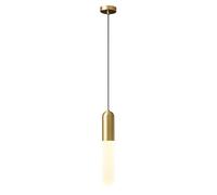 Lámpara Colgante LED Moderna y Simple, lámpara suspendida de latón Vintage con Pantalla acrílica, lámpara de Noche de Dormitorio Ajustable, lámpara de Techo Minimalista para el Pasillo de la Sala de