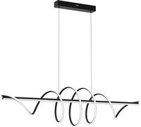 Lámpara colgante LED negra moderna, estilo "twist", 90W, marca Milagro