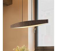 Lámpara colgante LED OSRAM Decor Flat, con filamento de luz, de 23W, 3000K y 800lm, color gris. Lámpara colgante fabricada con fieltro y metal, de diseño fijo