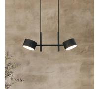 Lámpara colgante LED OSRAM Decor Kyoto, 2 luces, negro, atenuable