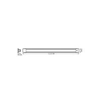 Lámpara colgante LED OSRAM OFFICE LINE, longitud 112 cm, blanca, interruptor