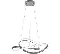 Reality Leuchten Lámpara colgante LED Course, níquel mate, 4.000 K, Ø 60 cm, metal