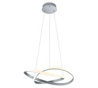 Reality Leuchten Lámpara colgante LED Course, níquel mate, 3.000 K, Ø 60 cm, metal