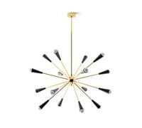 lámpara colgante LED Stilnovo Sputnik, dorada/negra