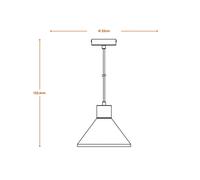 Lámpara colgante LEDVANCE Concrete Wood, Ø 22 cm, hormigón, gris