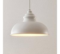 Lámpara colgante Lindby Cliona, blanca, metal, Ø 31 cm, E27