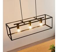 Lindby Lámpara colgante Emily (Moderno) en Negro hecho de Metal e.o. para Cocina (3 llamas, E27) lámpara techo