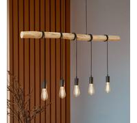 Lindby Lámpara colgante Rom (Moderno) en Marrón hecho de Madera e.o. para Salón & Comedor (5 llamas, E27) lámpara techo
