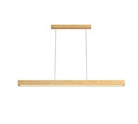 Lámpara colgante lineal de madera de 31 "Luz colgante LED integrada de 40 W Lámpara colgante de techo regulable Lámpara colgante Luces colgantes ajustables para comedor Isla de cocina Oficina Sala de