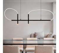 Lámpara Colgante Lineal LED 46W Metal y Silicona Ginnie
