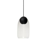 Lámpara Colgante Liuku Bola de Madera de Tilo Negro/ Transparente