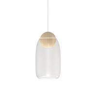 Lámpara Colgante Liuku Bola de Madera de Tilo/ Transparente