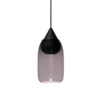 Lámpara Colgante Liuku en Forma de Gota de Madera de Tilo Negro /violeta
