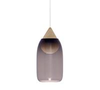 Lámpara Colgante Liuku en Forma de Gota de Madera de Tilo/violeta