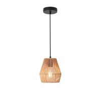Lámpara colgante liverpool metal + cuerda 160 x ø 18 cm - negro y beige [lux.pro]