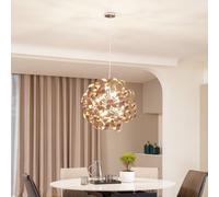 Lámpara colgante Lucande Kaelor, Ø 60 cm, color cobre, aluminio
