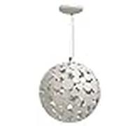 Lámpara colgante moderna blanca bola cerrada. 1xe27. arena blanca. 40