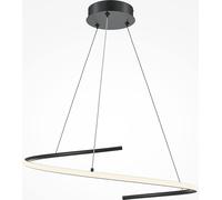 Lámpara colgante moderna, color negro, diseño curvo, LED de 31W, marca Maytoni, regulable, 1600 lúmenes, IP20