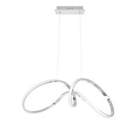 Lámpara colgante moderna cromada Tesoro LED, 48W, modelo Milagro