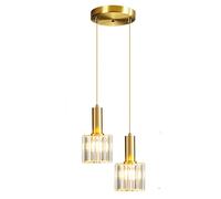 Lámpara colgante moderna de cristal para interiores, con base dorada