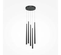 Lámpara colgante moderna, diseño cascada, aluminio , 5 luces LED, 30W