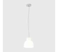 Lámpara colgante Nemo Lorosae, blanca, Ø 20 cm, cristal, E27