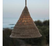 Lámpara colgante Newgarden Maro, natural, algas marinas, Ø 30 cm, IP44