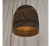 Lámpara colgante OSRAM BALL BELL, marrón, Ø 26 cm, cartón ondulado, E27