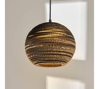 Lámpara colgante OSRAM BALL, marrón, Ø 26 cm, cartón ondulado, E27