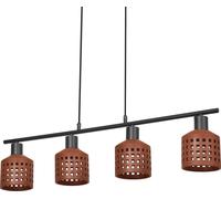 Lámpara colgante OSRAM Decor Clay Windows, LN, 4xE27, no regulable, arcilla/metal, IP20, marrón