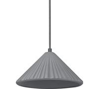 Lámpara colgante OSRAM Decor Concrete Pyramid (250 mm) en gris oscuro con carcasa de metal y hormigón para una iluminación moderna en interiores, selección flexible de bombillas gracias al casquillo E