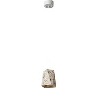Lámpara colgante OSRAM Decor Gleam, modelo Box, casquillo E27, color blanco, con detalles en terrazzo y metal, diseño de alta calidad, ideal para comedor y salón