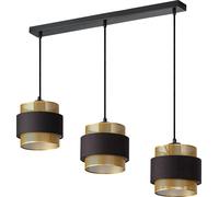Lámpara colgante OSRAM Decor Hornet Linear, 3xE27, color y dorado, ideal para crear un ambiente cálido. Fabricada en metal y textil