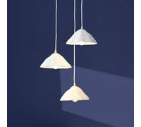 Lámpara colgante OSRAM Decor Lotus Leaf, 3 luces, blanca, papel, E14