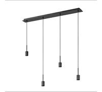 Lámpara colgante OSRAM Decor Needle Linear, color gris oscuro, acero, para crear ambientes de luz personalizados, con cable de 2 metros