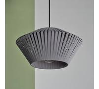 Lámpara colgante OSRAM Decor Stripes Ø 30,5 cm, gris, textil, E27