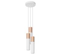 Sollux Lighting Pablo lámpara colgante 3x40 W blanco-madera SL.1013
