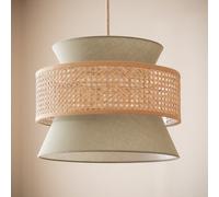 LEDKIA LIGHTING Lámpara Colgante Ratán y Tela Chulu Terracota E27