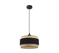 Lampara colgante regulable modelo kandy natural/negro fabrilamp