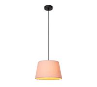 Lámpara Colgante Tela Fucsia Negro Salón E27 Ø28 CM Pendelleuchte dormitorio
