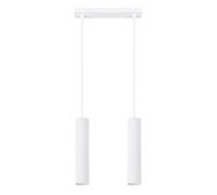 Sollux Lighting Lámpara colgante Karbon SL.1536 2 pantallas 2x10 W Blanco