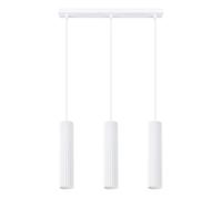 Sollux Lighting Lámpara colgante Karbon SL.1537 3x10 W 3 luces aluminio blanco
