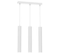 Lámpara colgante tubular, color blanco, 3 bombillas GU10, modelo Milagro HUDSON MLP8799