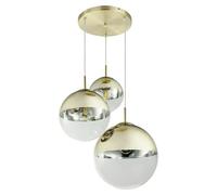 Globo Lighting Varus lámpara colgante 3x40 W transparente-oro 15855-3