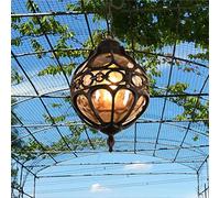 Lámpara colgante vintage Lámpara de techo impermeable para exteriores Lámpara colgante de vidrio de aluminio Iluminación para porche, pasillo, villa, patio, viñedo, E27
